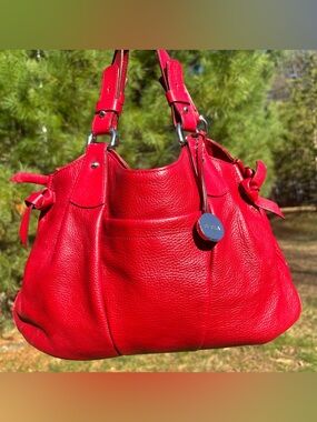 Furla Red Leather Shoulder Bag